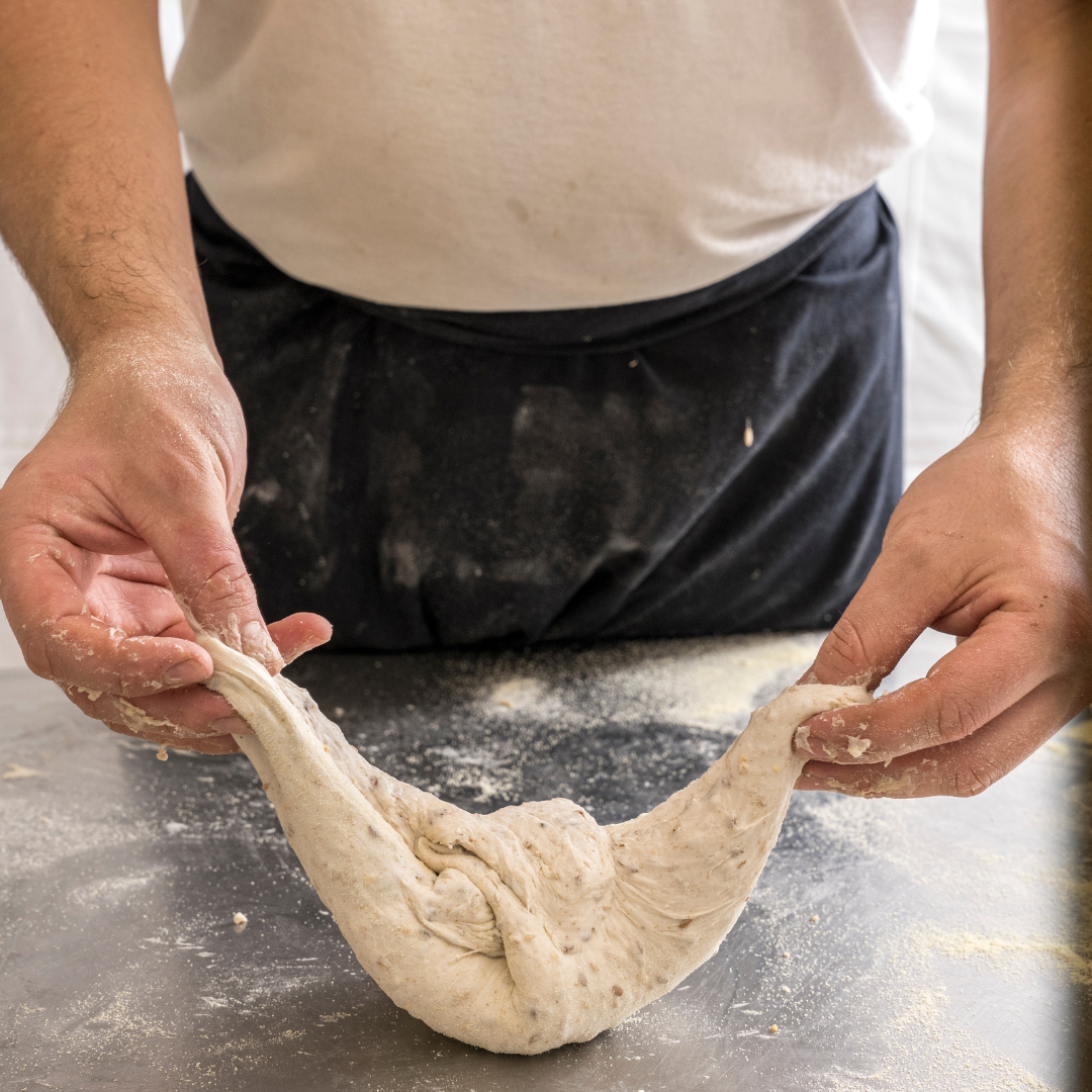 La produzione di pane di Pan dei Roveri, l'impasto